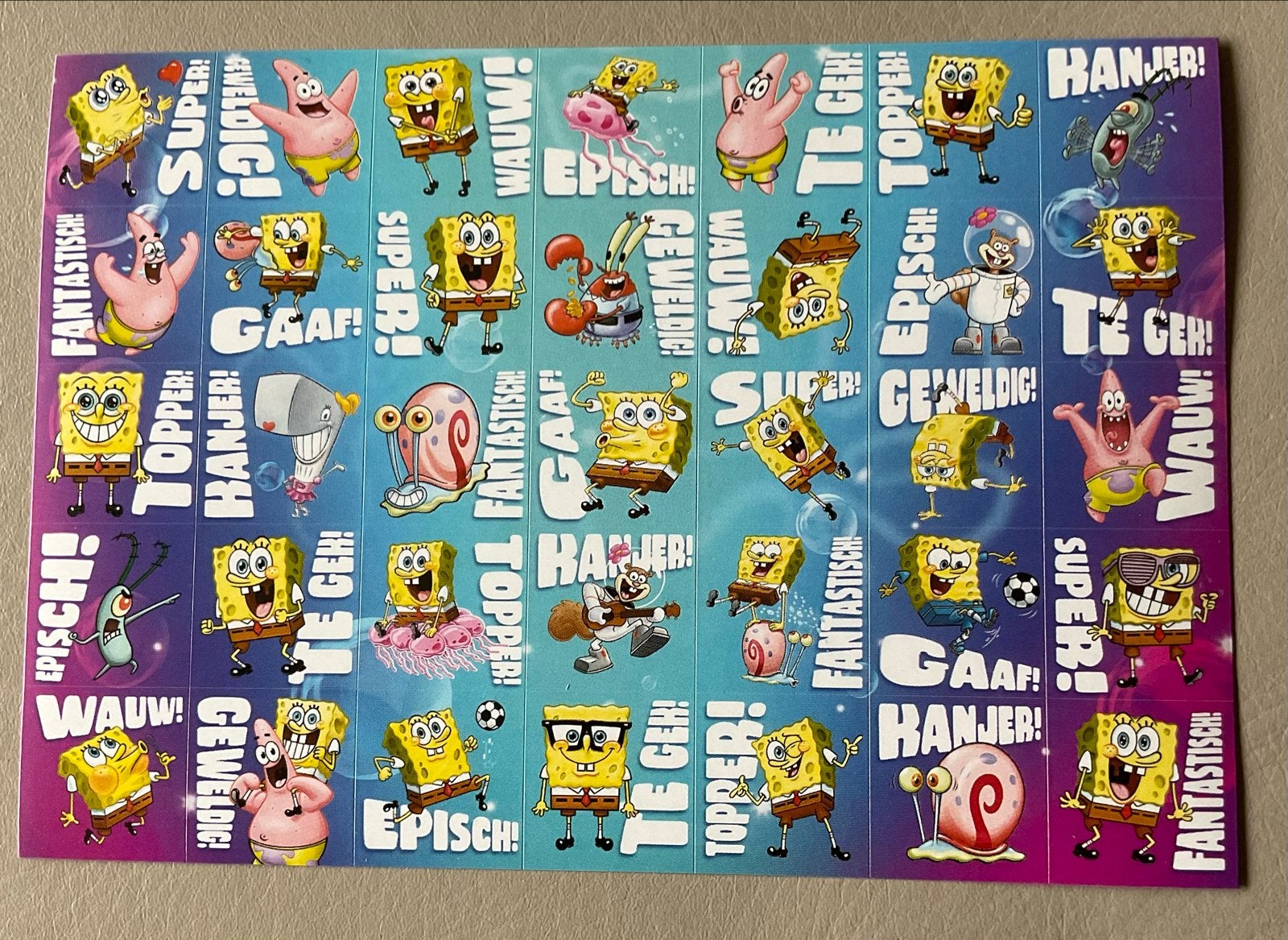 SpongeBob SquarePants Stickervel - Nieuw!, Verzamelen, Ophalen of Verzenden, Nieuw, Strip of Tekenfilm