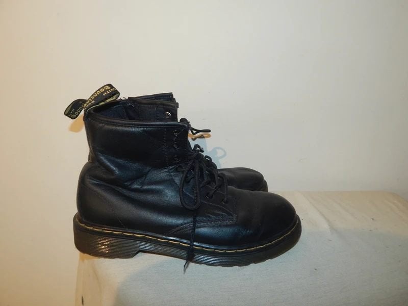 Dr Martens zwarte laarsjes soepel leer veters en rits mt 36, Kleding | Dames, Schoenen, Verzenden, Zwart, Lage of Enkellaarzen