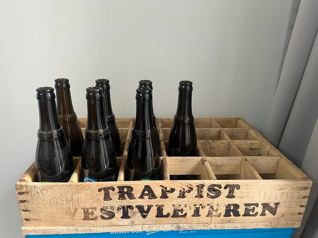 Westvleteren Trappist Krat - Enkele lege flesjes, Verzamelen, Biermerken, Ophalen of Verzenden, Gebruikt, Overige typen