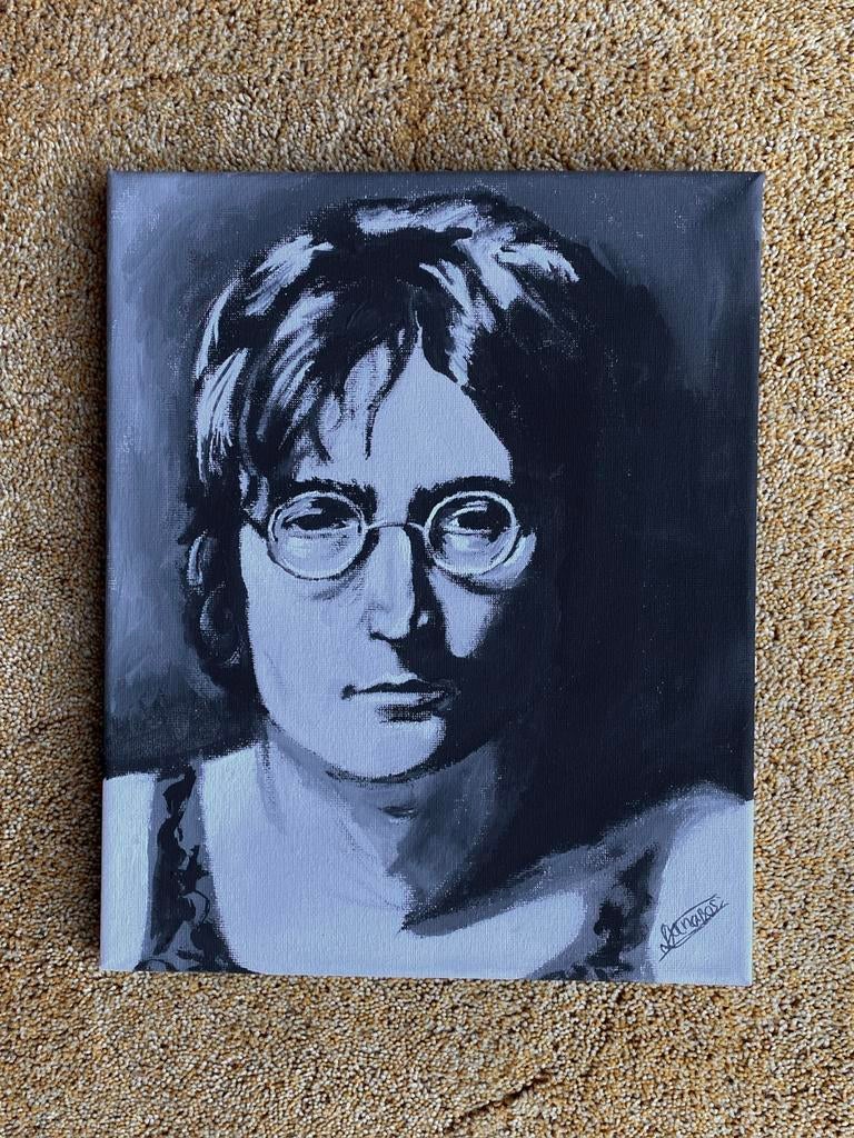 Schilderij John Lennon 30x24, Antiek en Kunst, Ophalen of Verzenden