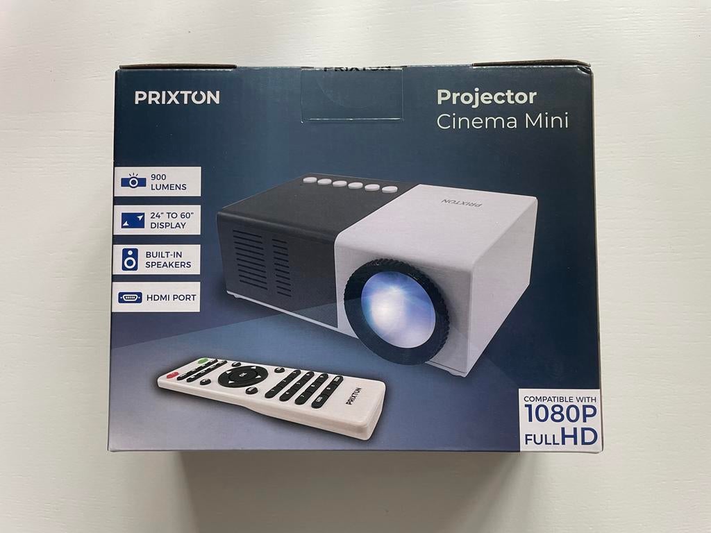 Prixton mini beamer projector thuisbioscoop geseald nieuw, Ophalen, Nieuw, LED, Full HD (1080)