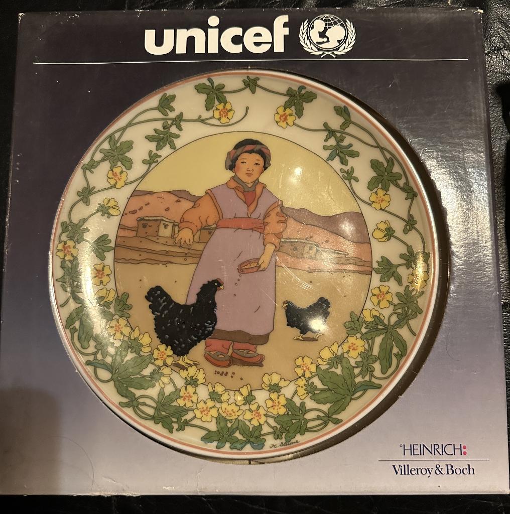 Villeroy & Boch Heinrich porseleinen wandbord tbv UNICEF, Antiek en Kunst, Antiek | Wandborden en Tegels, Ophalen