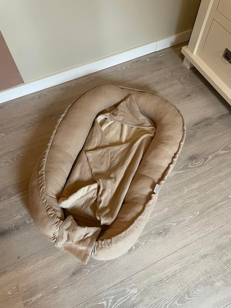 Babynestje & wikkeldoek liefiess beige, Ophalen of Verzenden, Zo goed als nieuw, Overige typen