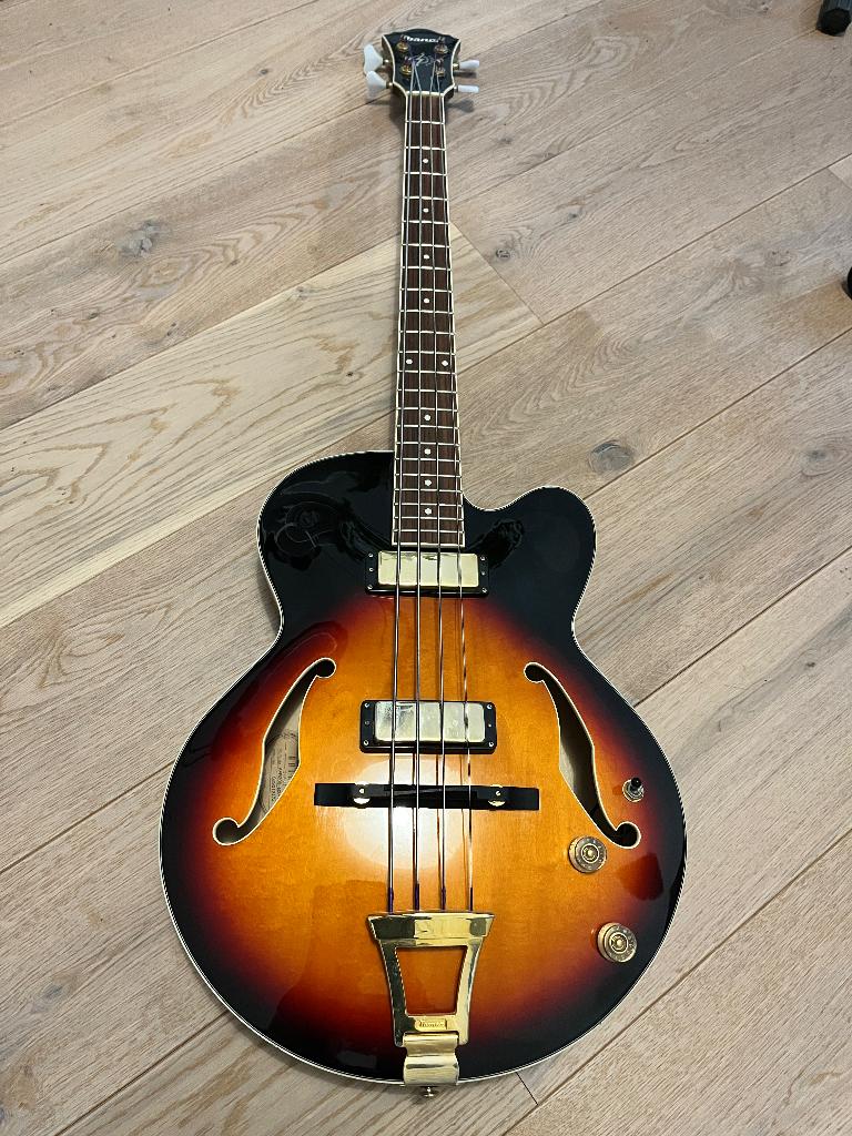 Ibanez Artcore AFB200-BS Hollowbody Basgitaar - Nette staat!, Ophalen, Zo goed als nieuw, Semi-akoestisch