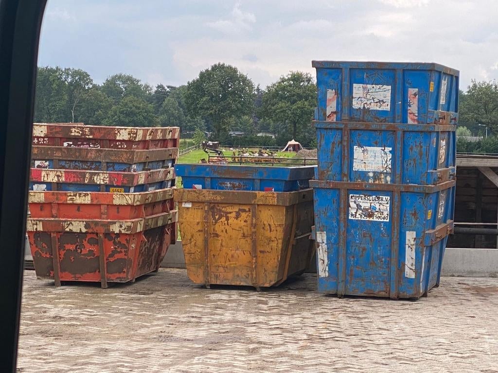 zand bigbag grind afval container transport knijperauto, Tuin- of Vijveraanleg