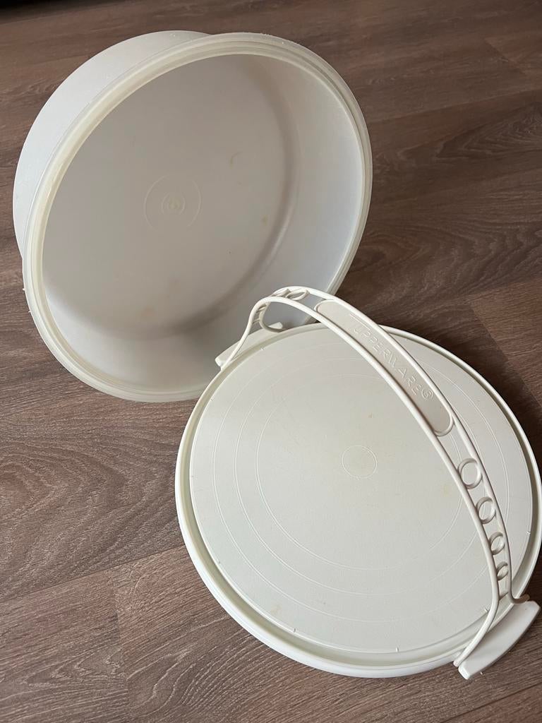 Tupperware Taartdoos / Taartschaal, Ophalen of Verzenden, Gebruikt, Wit, Schaal