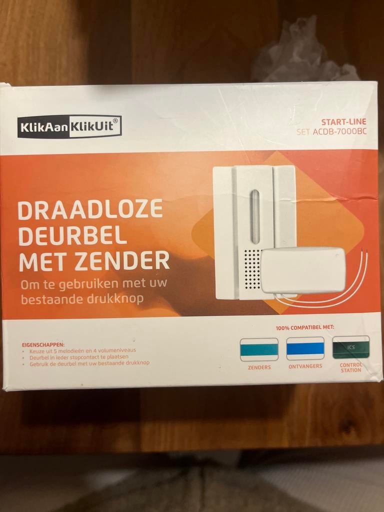 KlikAanKlikUit Draadloze Deurbel met 3 Ontvangers, Ophalen of Verzenden, Nieuw, Draadloos