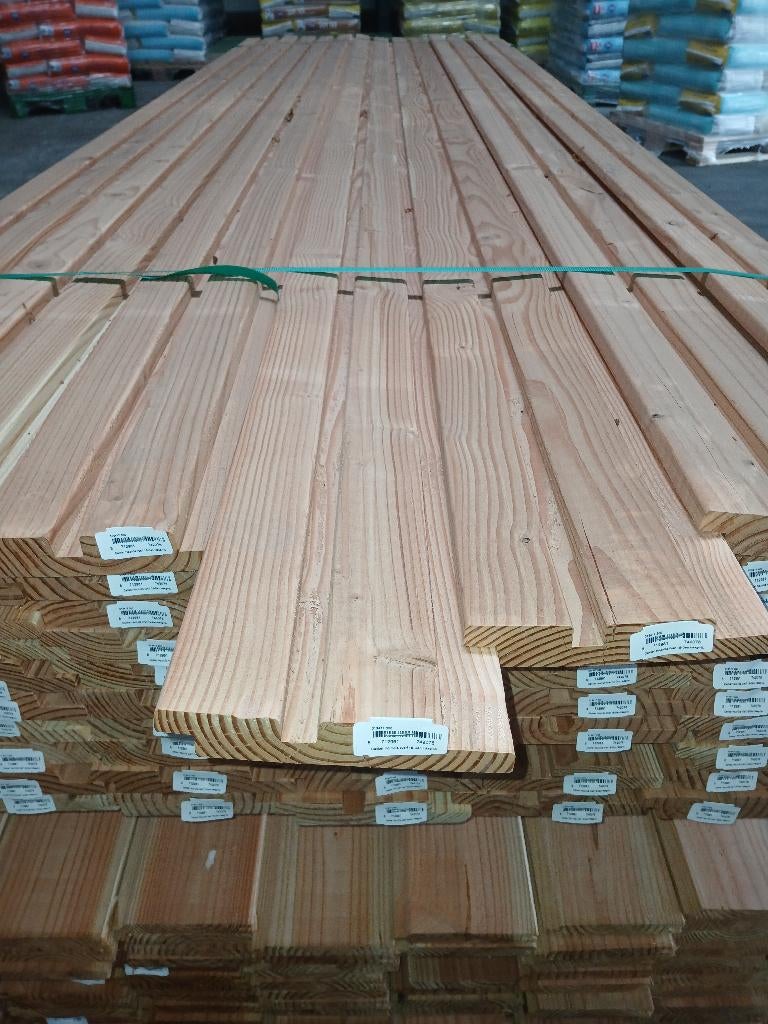 Douglas  dubbele rhombus 27x129mm 300cm, Ophalen, Nieuw, 250 cm of meer, Planken