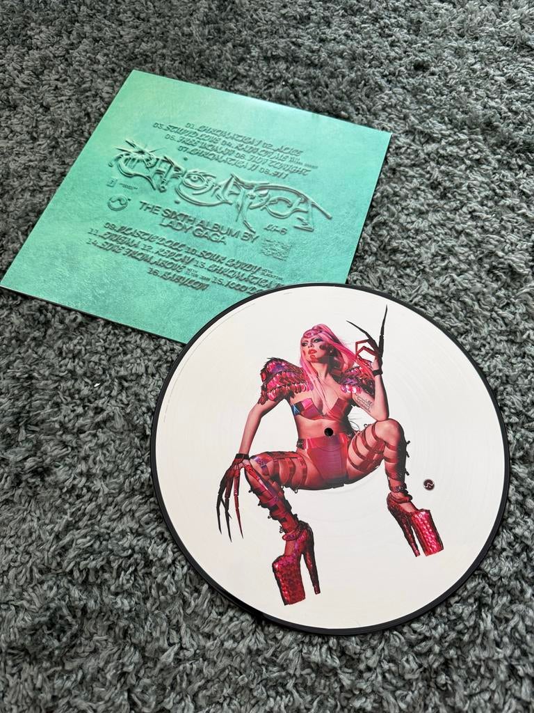 Lady Gaga Chromatica Picture Disc met Custom Cover, Ophalen of Verzenden, Zo goed als nieuw, 12 inch