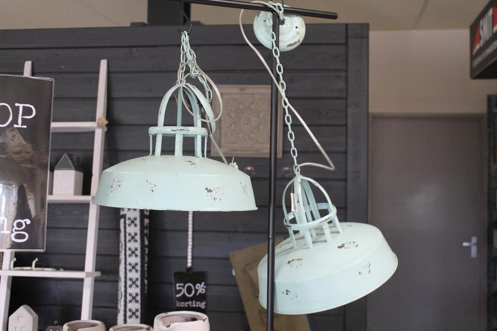 Vintage hanglampen 2 st., Nieuw, Ophalen of Verzenden, Nvt, Metaal