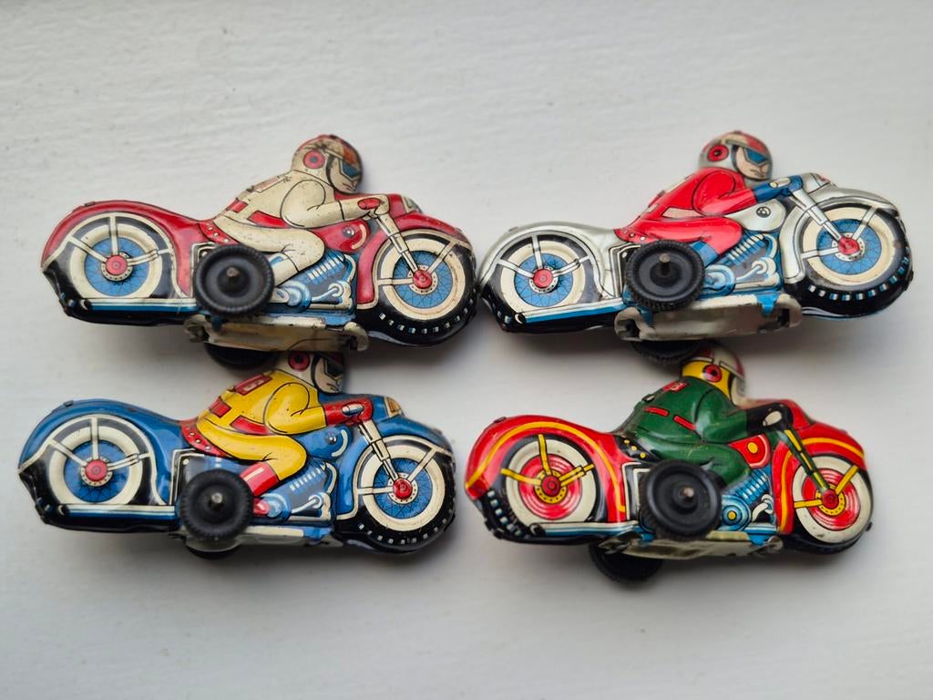 Blikken speelgoed motor Motortjes met Frictie, Ophalen of Verzenden