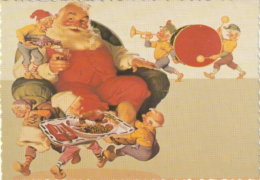 COCA COLA KERSTMAN UIT JAREN 70 ZEER MOOIE OUDE KAART Kl361, Verzenden, 1960 tot 1980, Ongelopen, Overige thema's
