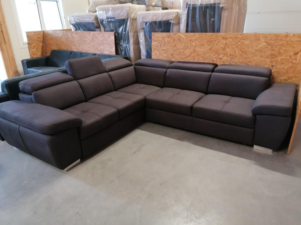 hoekbank Roxanne 6 verstelbare rug-/hoofdsteunen nu €1598,-, Ophalen, 250 tot 300 cm, Hoekbank, Nieuw