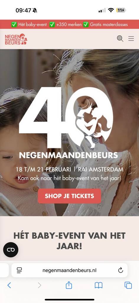 Negenmaanden beurs kaarten, Tickets en Kaartjes, Twee personen