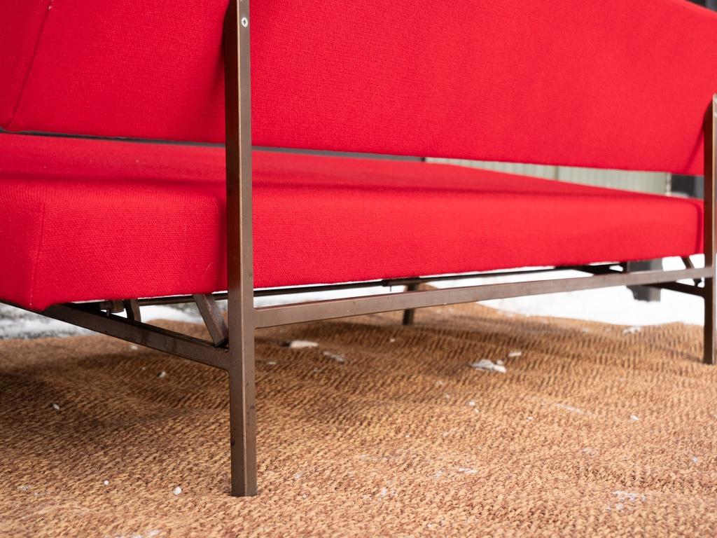 Vintage Gelderland Slaapbank | Rob Parry daybed bank | Rood, Gebruikt, 150 tot 200 cm, Driepersoons, 75 tot 100 cm