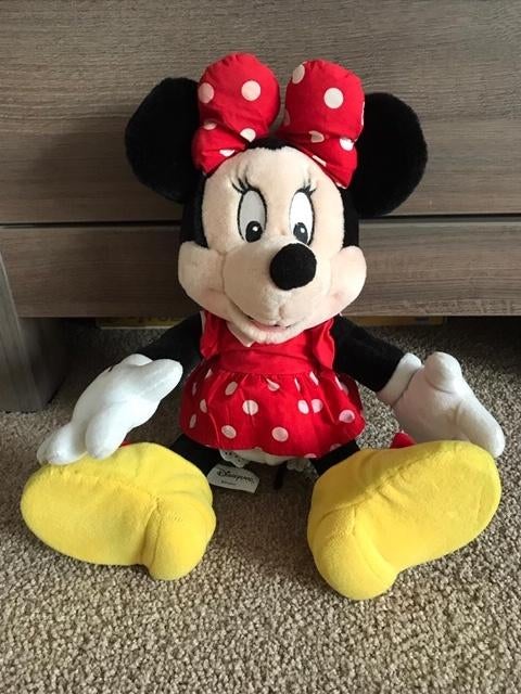Vintage GROTE Minnie Mouse Disneyland 35 cm, Verzamelen, Disney, Ophalen of Verzenden, Mickey Mouse, Zo goed als nieuw, Knuffel
