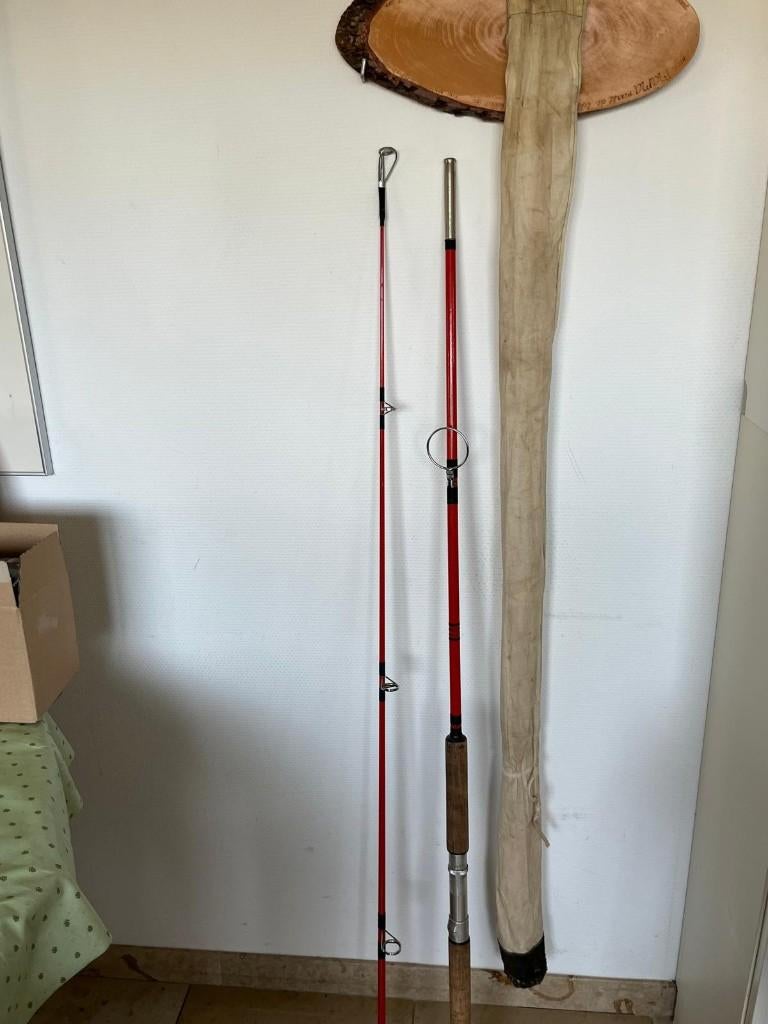 Zeehengel met foudraal, molen, tuigjes etc., Ophalen, Gebruikt, Werphengel