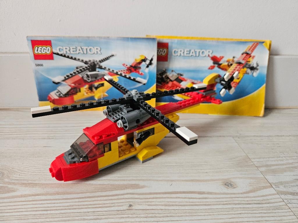Lego set 5866 : Creator, Reddingsheli/Rotor Rescue, compleet, Ophalen of Verzenden, Gebruikt, Complete set, Lego