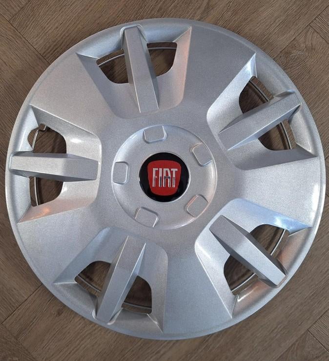 Wieldop Fiat Ducato Rood 15 inch Zwart Logo (set van 4 stuks, Auto diversen, Wieldoppen, Nieuw, Ophalen of Verzenden