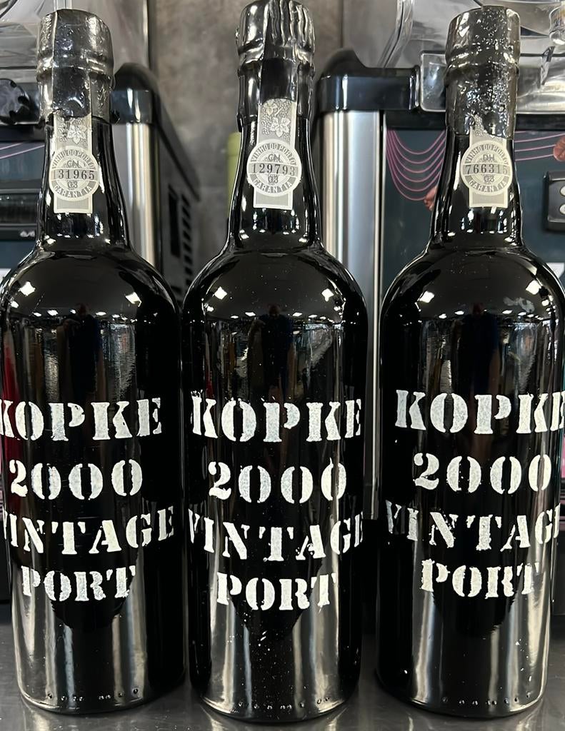 3 flessen Kopke Vintage Port 2000, Ophalen of Verzenden, Zo goed als nieuw, Vol, Overige gebieden