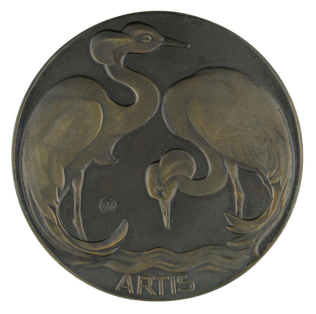 Penning VPK 1930 Tjipke Visser : Natura Artis Magistra, Verzenden, Brons, Nederland