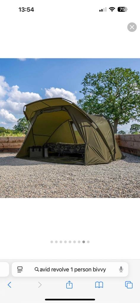 Avid Revolve 1-persoons Bivvy karpervissen, Caravans en Kamperen, Tenten, Ophalen, Zo goed als nieuw, Tot en met 2