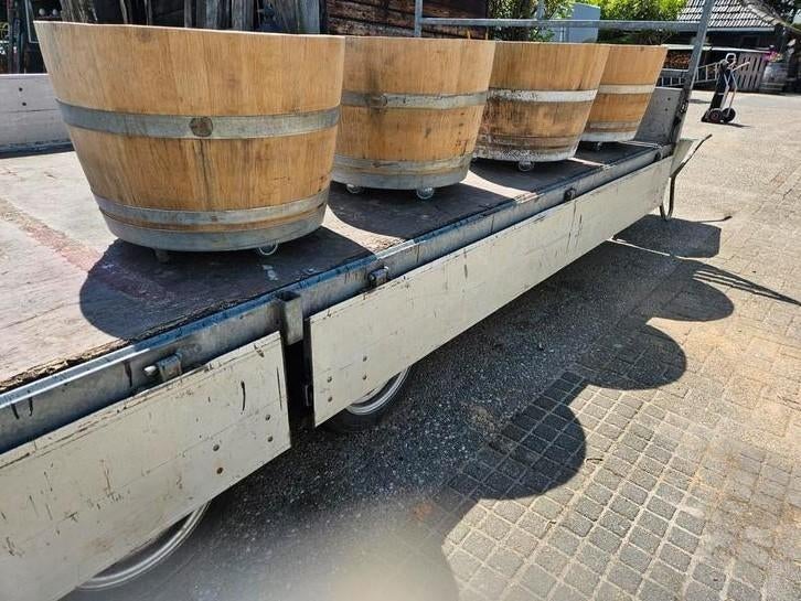 Regentonnen wijnvaten  wijnvat eikenhoutenregenton dompelbad, 150 liter of meer, Ophalen of Verzenden, Zo goed als nieuw, Hout
