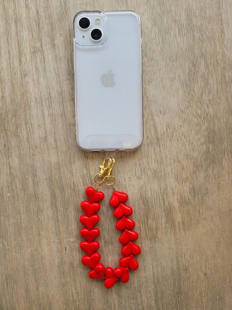 Telefoonkoord met hartjes, Ophalen of Verzenden, Nieuw, Telefoonhanger of Accessoire, Apple iPhone