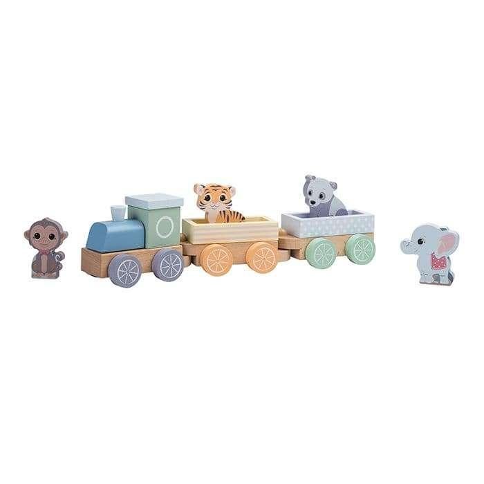 Houten Treinset Wildies dieren, Mijnwonder, Info@mijnwonder.nl, Nieuw, Ophalen of Verzenden
