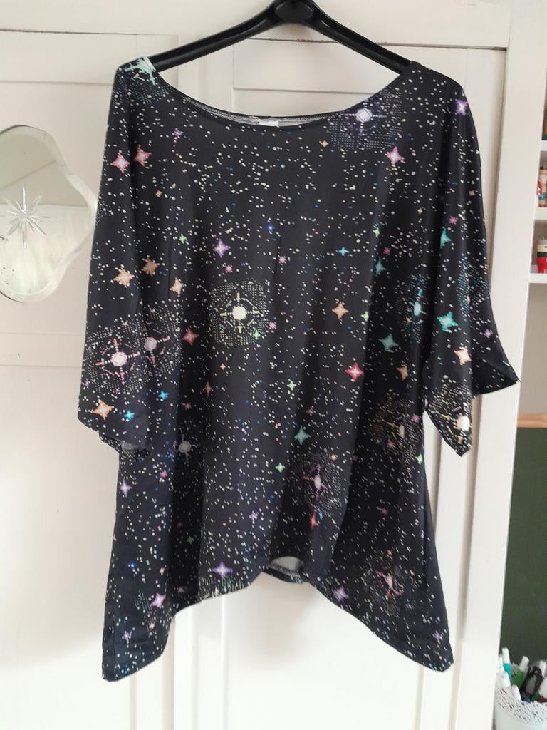 Nieuw dames carnaval glittershirt tshirt maat 52, Ophalen of Verzenden, Nieuw, Maat 46/48 (XL) of groter, Carnaval