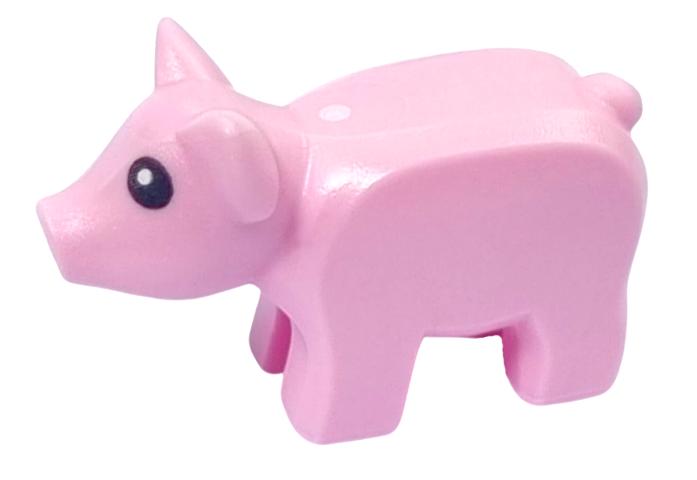 Lego Dieren Varken Big Piglet with Black Eyes and White Pupi, Ophalen of Verzenden, Nieuw, Losse stenen, Lego