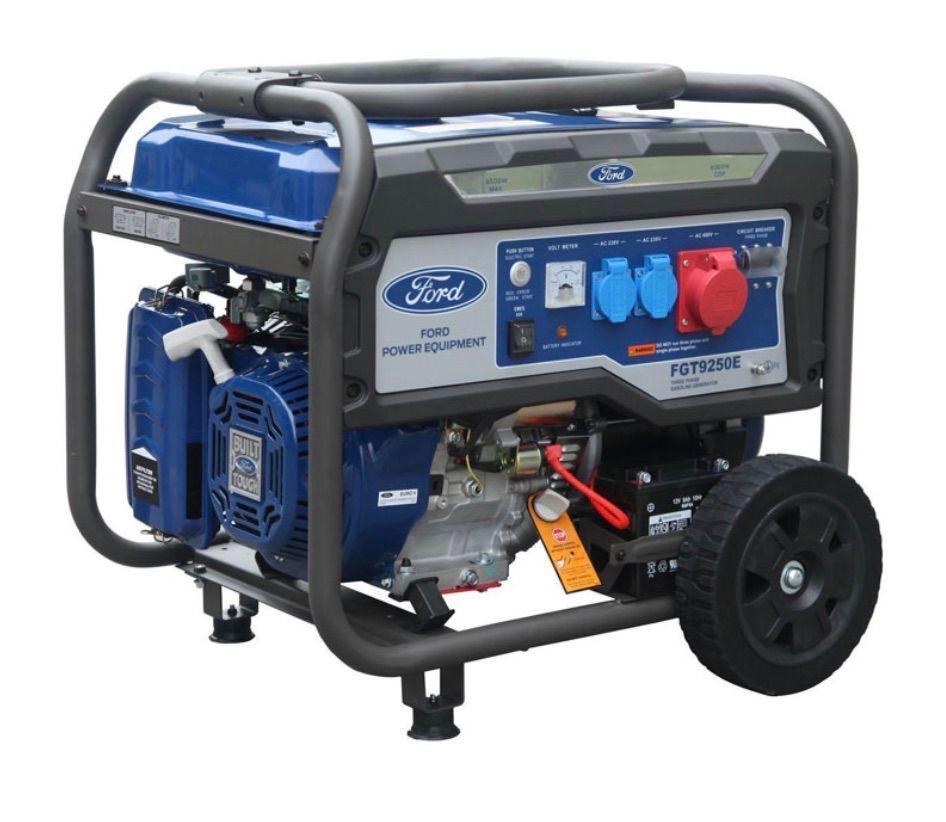 Ford FGT9250E Benzine Generator - Nieuw in doos, Doe-het-zelf en Verbouw, Aggregaten, Nieuw, Benzine, 5 tot 10 kVA, Elektrisch startend