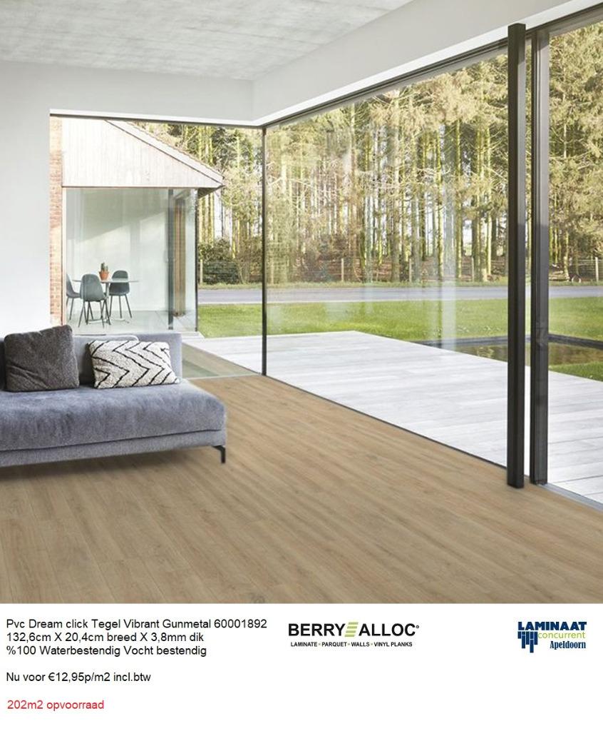 Pvc Dream Click Cerene Gold Natural Oak €12,95p/m2 inc.btw, Bruin, Nieuw, Ophalen of Verzenden, 25 tot 50 m²
