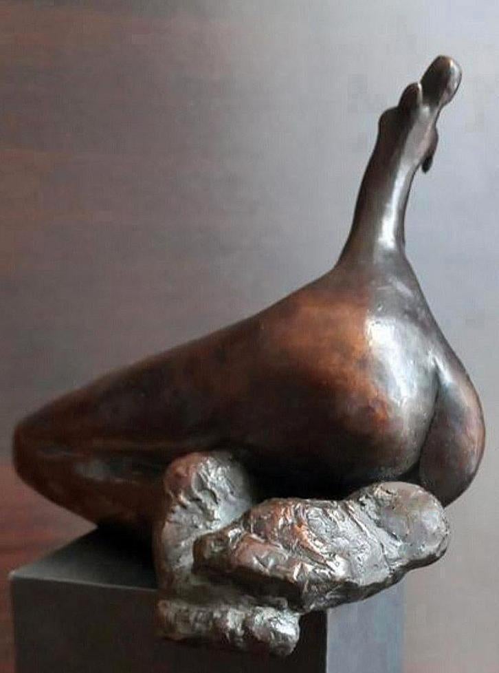 Bronzen sculptuur van een abstracte naakte vrouw,bronzen art, Antiek en Kunst, Antiek | Koper en Brons, Ophalen of Verzenden, Brons