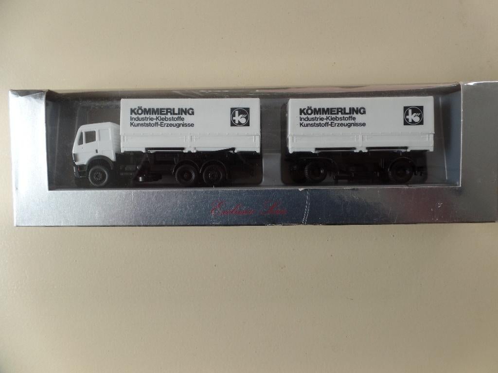 Mercedes vrachtwagen aanhanger Kommerling Herpa, Verzenden, Nieuw, Bus of Vrachtwagen, Herpa