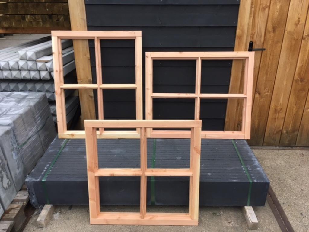 douglas ramen met roede, Doe-het-zelf en Verbouw, Glas en Ramen, Ophalen, Gevelraam of Ruit, 80 tot 120 cm, 80 tot 120 cm