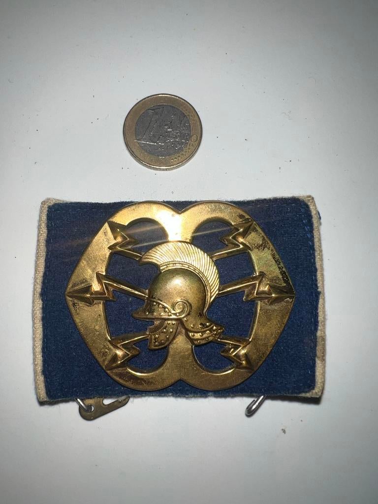 Baret Embleem Verbindingstroepen, Verzamelen, Militaria | Algemeen, Ophalen of Verzenden, Landmacht, Nederland, Embleem of Badge