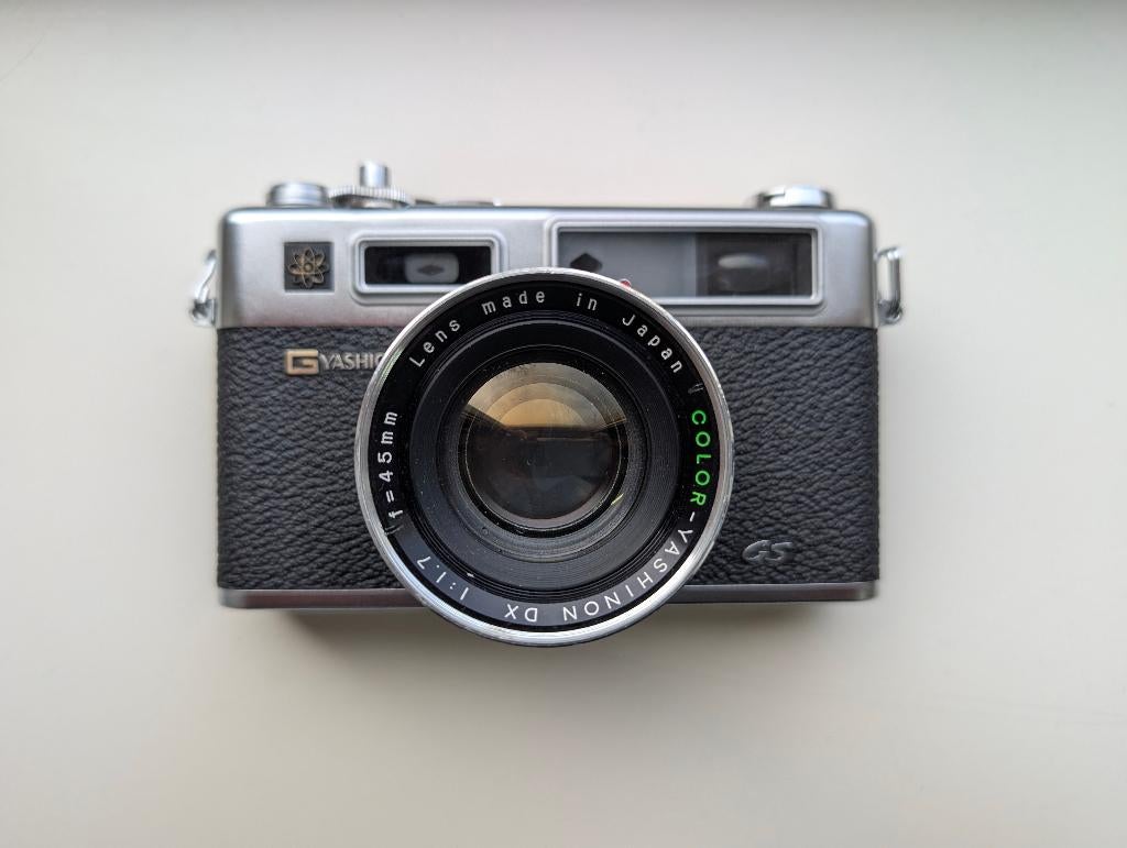 Yashica Electro 35 GS + originele leren case, Ophalen of Verzenden, Gebruikt, Compact, Overige Merken