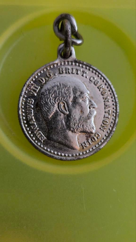 Edward VII Kroningsmunt 1902, Postzegels en Munten, Ophalen of Verzenden, Overige landen, Losse munt, Zilver