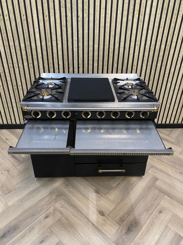 Prachtig Frans Fornuis Godin 110cm 5 pits gas + Warmhoudkast, Ophalen of Verzenden, Grill, Gas