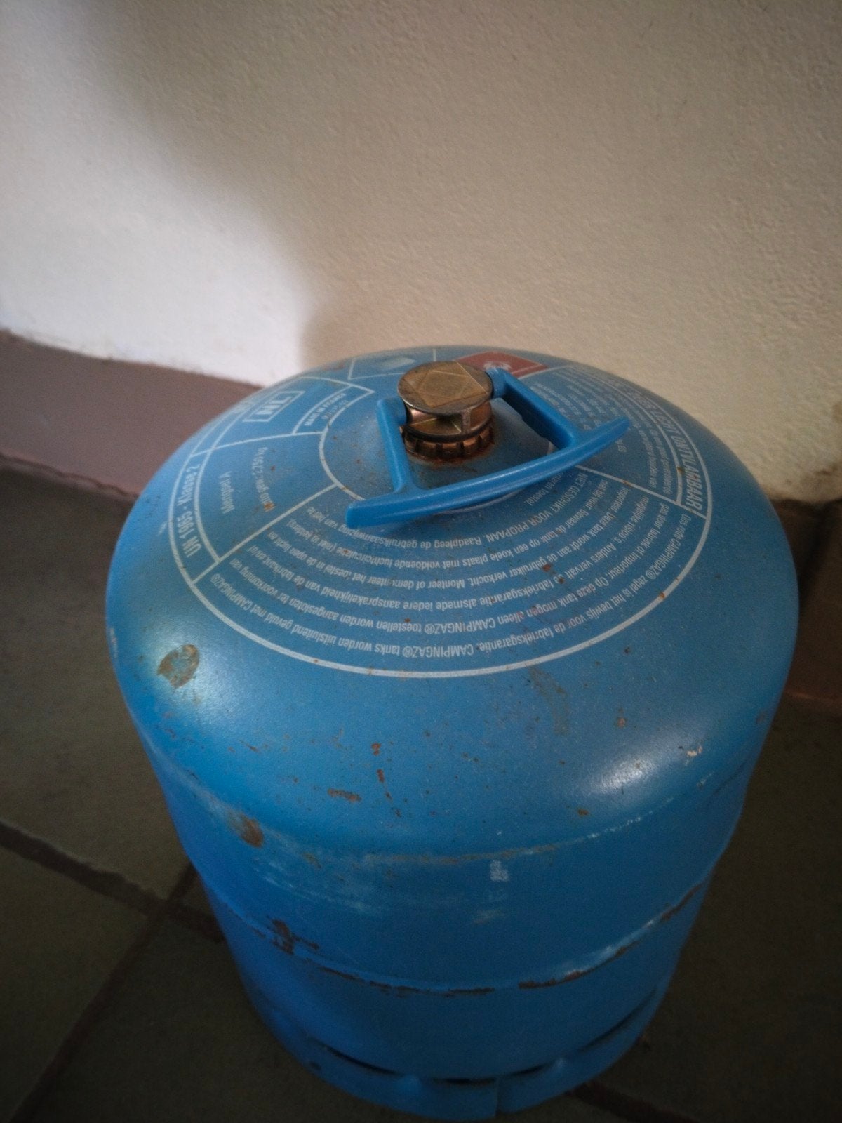 Lege Campingaz gasfles (statiegeld), Ophalen, Gebruikt