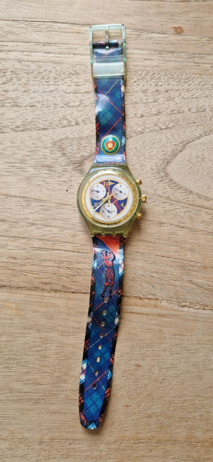 Swatch Chrono "Hole in One" (SCG106) uit 1995, Kunststof, Gebruikt, Polshorloge, Swatch