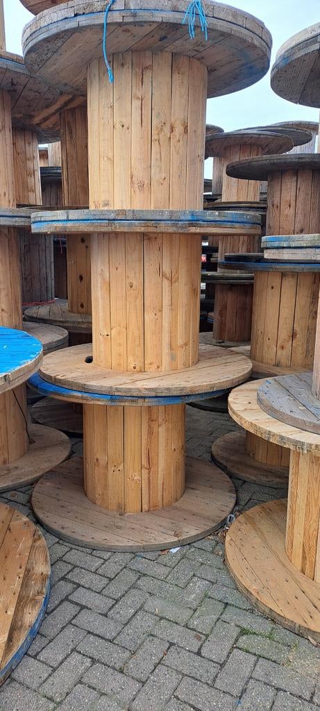 Houten kabelhaspels 1.40m en 2m - Decoratie/Tafel, Doe-het-zelf en Verbouw, Hout en Planken, Ophalen of Verzenden