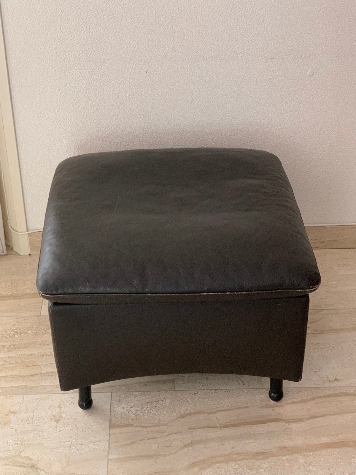 De Sede Leren Poef - 60x60x40 cm, Ophalen, Gebruikt, Vierkant, Leer