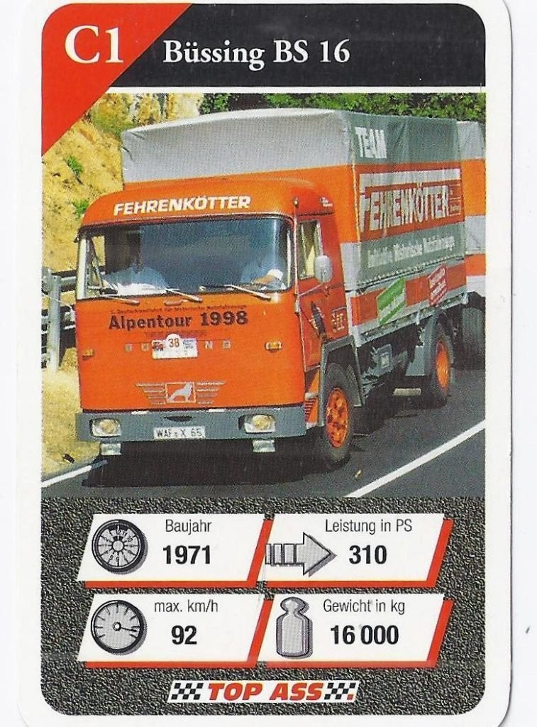 Kw 2899 autokaartje c1 bussing bs 16, Ophalen of Verzenden, Zo goed als nieuw, Auto's