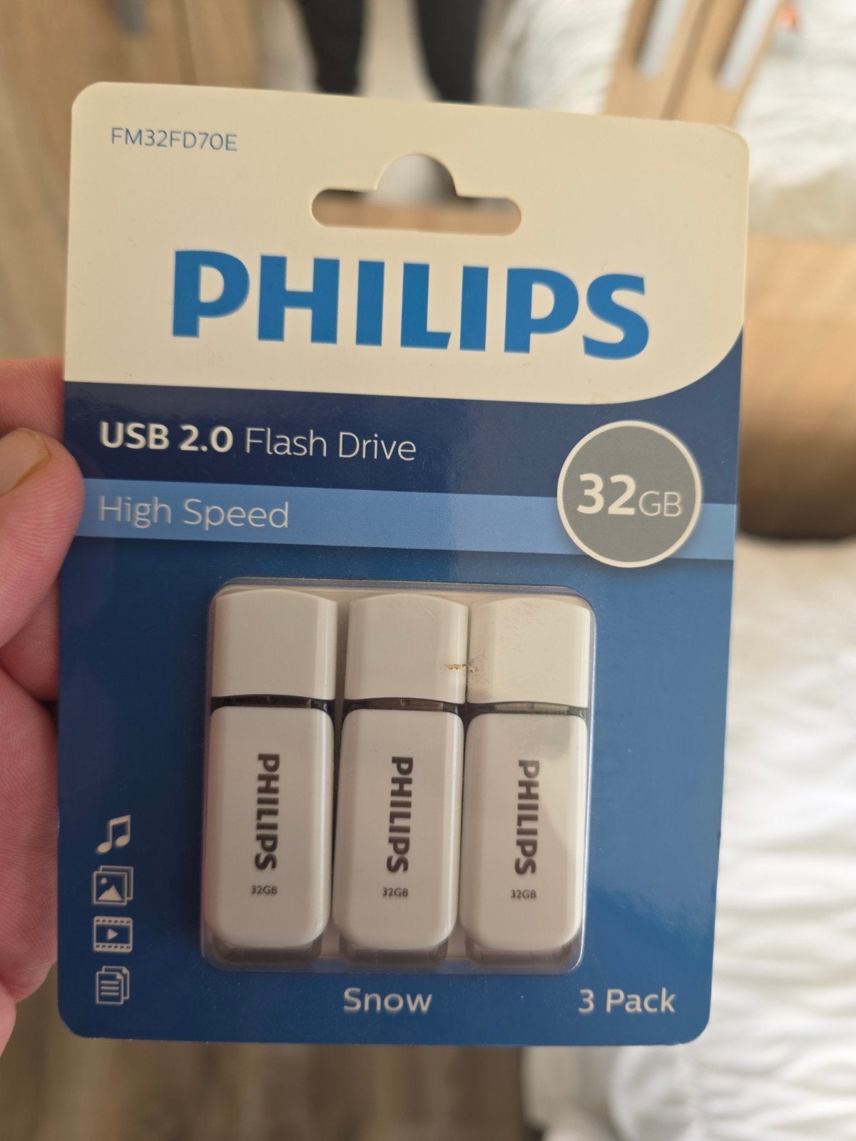 Philips USB 2.0 Flash Drive 32GB - 3 Stuks, Ophalen, Nieuw, Philips, 32 GB