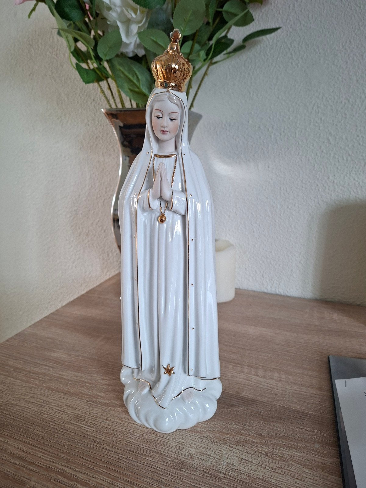 Beeldje Maria met kroon - Porselein, Antiek en Kunst, Ophalen of Verzenden