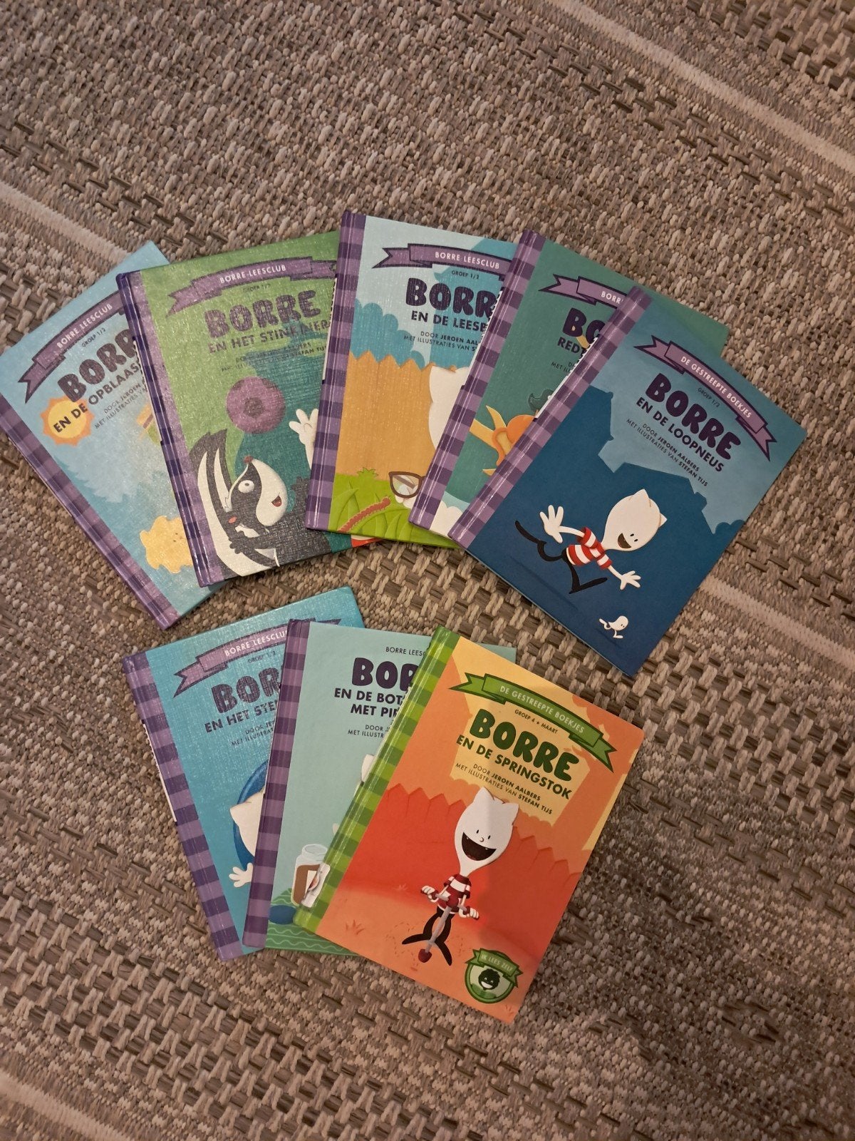 Borre Leesclub Boekjes - Set van 7 Kinderboeken, Boeken, Ophalen, Gelezen, Jeroen Aalbers, Fictie algemeen