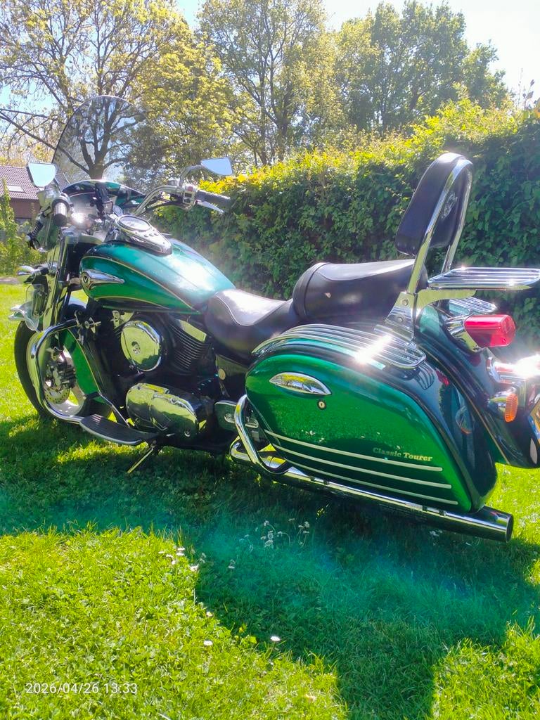 Kawasaki VN1500 Classic Tourer  Chopper, Cardan-aandrijving, 2 cilinders, Chopper, Gebruikt