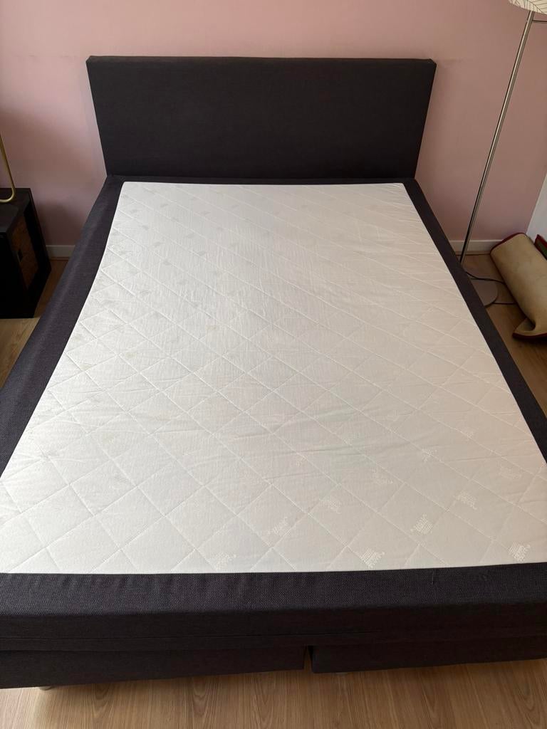 Boxspring 140x210cm, Ophalen, Gebruikt, 210 cm, Tweepersoons
